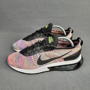 Nike Air Max Flyknit Racer Womens 10 Pink Green Black Sneaker‎ Shoes DM9073-300